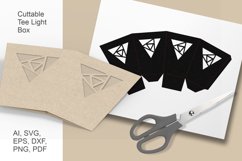 Tee Light Decorative Box with Triangles Paper Cut Template