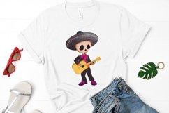 Guitarist Dia De Los Muertos Sublimation Design Product Image 3