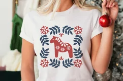 Scandinavian Christmas Dala Horse | Christmas SVG Product Image 4