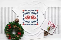 Scandinavian Christmas Kissing Birds | Christmas SVG Product Image 4