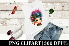 Baby Elf with Christmas Decorations, PNG Product Image 1
