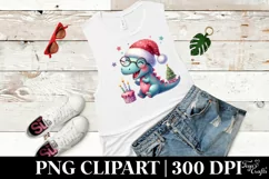 Dumb Unicorn with Santa Hat PNG Product Image 6