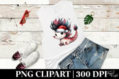 Expressive Cute Dragon with Punk Haircut, PNG Product Image 6