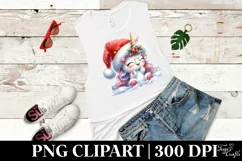 Excited Unicorn Winter PNG Product Image 1