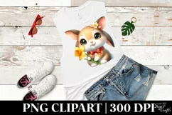 Bunny Flower, Clipart |T-shirt, Mug PNG Product Image 6