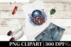 Vibrant Magical Celestial Mushroom Tarot PNG Product Image 5