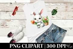 Easter Bunny Egg Flower, Clipart |T-shirt, Mug PNG Product Image 6