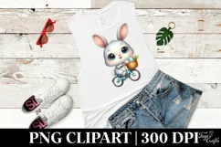 Easter Bunny Egg Flower, Clipart |T-shirt, Mug PNG Product Image 5
