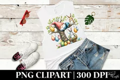 Easter Gnome Sleeping On a Tree Clipart |T-shirt, Mug PNG Product Image 6