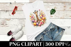 Watercolor Colorful Easter Giraffe |T-shirt, Mug, Tumbler Product Image 6