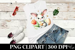 Easter Bunny Egg Flower, Clipart |T-shirt, Mug PNG Product Image 5