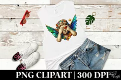 Cupid Angel Of Love Gesture Watercolor Florals Clipart Product Image 6