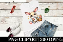 Easter Bunny Egg Flower, Clipart |T-shirt, Mug PNG Product Image 5