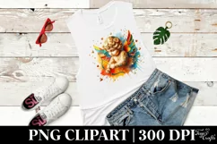 Cupid Angel Of Love Gesture Watercolor Florals Clipart Product Image 5
