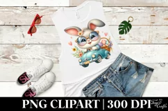 Easter Bunny Egg Flower, Clipart |T-shirt, Mug PNG Product Image 5