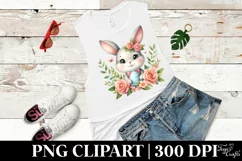 Easter Bunny Flower, Clipart |T-shirt, Mug PNG Product Image 6