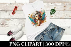Cupid Angel Of Love Secret Watercolor Florals Clipart Product Image 6