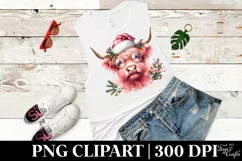 Cute Pink Highland Cow PNG Product Image 6