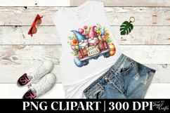 Easter Gnomes Truck Clipart |T-shirt, Mug PNG Product Image 6