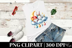 Easter Gnome With Bunny On a Cloud Clipart |T-shirt, Sticker Product Image 6
