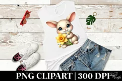 Easter Bunny Egg Flower, Clipart |T-shirt, Mug PNG Product Image 5