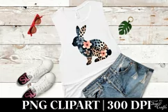 Easter Bunny Animal Print Flower, Clipart |T-shirt, Mug PNG Product Image 6