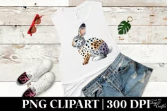 Easter Bunny Animal Print Flower, Clipart |T-shirt, Mug PNG Product Image 6