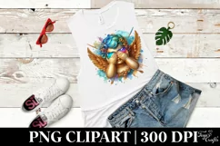Cupid Angel Of Love Gesture Watercolor Florals Clipart Product Image 1