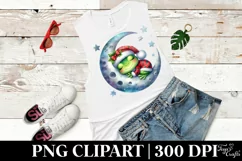 Summer Christmass Frog Baby Watercolor Cute Clipart Product Image 2