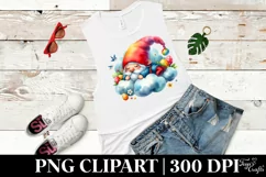Easter Gnome Sleeping in the Clouds Clipart |T-shirt, Mug Product Image 6