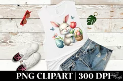 Easter Bunny Egg Flower, Clipart |T-shirt, Mug PNG Product Image 5