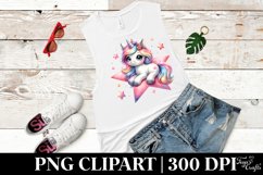 Cute Unicorn on a Red Star Clipart |T-shirt, Mug, Tumbler Product Image 5