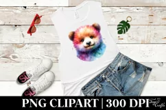 Vibrant Watercolor Baby Bear | Clipart Product Image 2