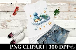 Watercolor Whimsical Baby Peacock | Sublimation | Clipart Product Image 2