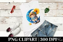 Vibrant Watercolor Boho Baby Kitten | Sublimation | Clipart Product Image 2