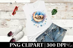 Vibrant Watercolor Baby Bear | Sublimation | Clipart Product Image 2