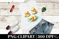 Ducklings in a Pond |T-shirt, Mug PNG Product Image 5