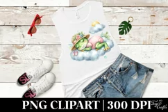Watercolor Baby Frog Dressed for Summer Product Image 3