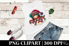 Vibrant Moonlight Octopus Clipart Product Image 3