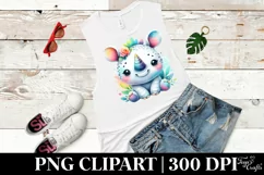 Cute Vibrant Rhino Watercolor Clipart Product Image 3