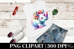 Cute Vibrant Rhino Watercolor Clipart Product Image 3