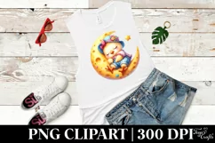 Summer Baby Chicken on Moon | Sublimation | Clipart Product Image 3