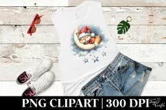 Baby Fox Christmas Moon Stars | Sublimation | Clipart Product Image 1