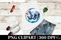 Baby Rhino on Moon | Sublimation | Clipart Product Image 3