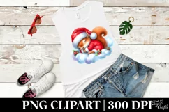 Vibrant Watercolor Baby Squirrel Dressed Christmas | Product Image 3
