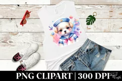 Vibrant Pastel Cute Puppy Sailor Suit Product Image 1