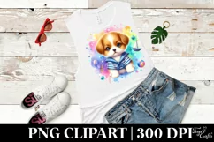 Vibrant Pastel Cute Puppy Sailor Suit Product Image 3
