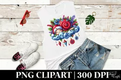 Baby Snail Christmas Sleeping on Cloud | Clipart Product Image 1