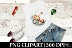 Cute Baby Giraffe Christmas Watercolor Clipart Product Image 3