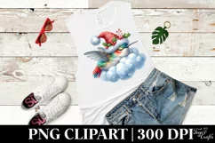 Cute Baby Hummingbird Christmas Clipart Product Image 3